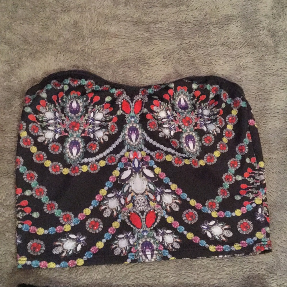Love Culture jewel print tube top 👑